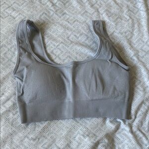 Amazon Women's Gray Ribbed Bralette